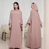 Elegant Middle Eastern Hooded Hijab Long Dress