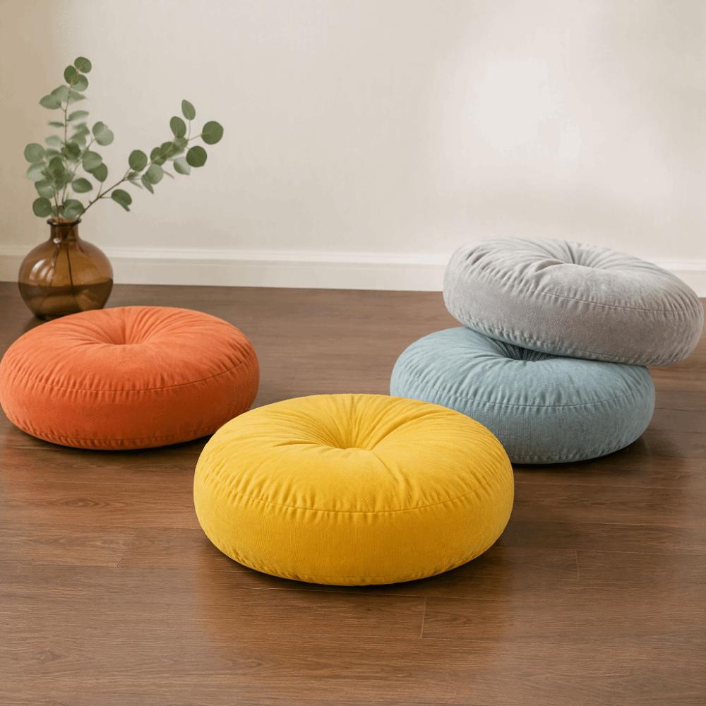 Thick Meditation Pillow Corduroy Cushion Pad Bohemian Yoga Pillow Reading