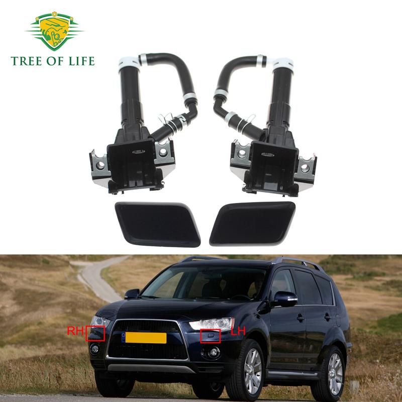 Для Mitsubishi Outlander XL 2010 2011 2012 2013 Передний Левый/Правый Бампер Омыватель Фары Форсунка Очистки Фары Привод
