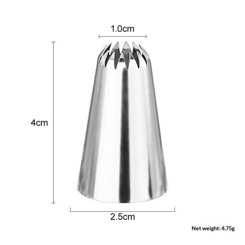 2D Pastry Nozzle Stainless Steel Icing Piping Tips Reusable Cake Decorating Set for Home Baking Cupcake Dessert DIY