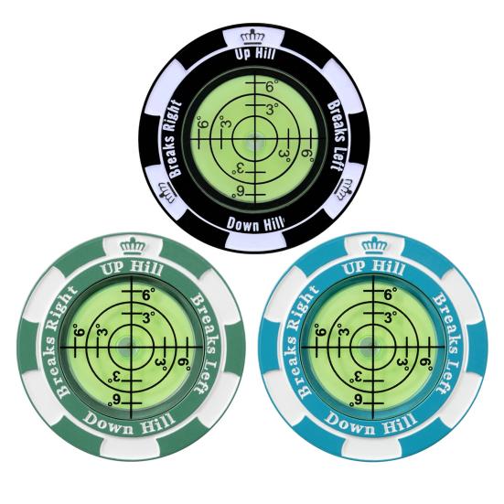 Маркер для мяча с зажимом для шляпы для гольфа и высокоточным зеленым помощником для чтения Компактный размер Легкий портативный пузырьковый уровень Гольф-паттинг Green Reader