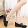 Spring Women's Shoes Low-top Round-toe Loafers Waterproof Moccasins Soft Leather Shoes