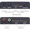 Tendak 1X2 4K HDMI Splitter with HDMI Audio Extractor + Optical and R/L Audio Output Powered Splitter 1 in 2 Out Signal Distributor Support 3D for