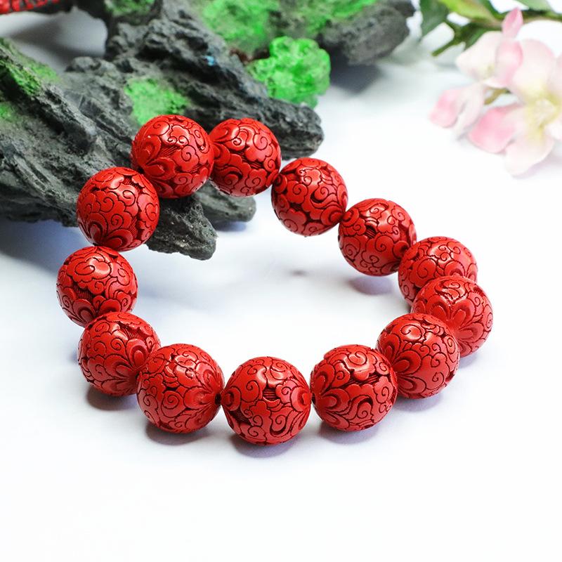 Ximang Bracelet Red Sand Beads National Style Ornament Factory Delivery S3022804