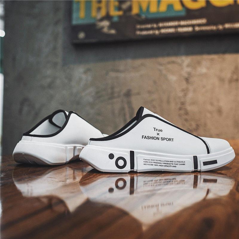 Fashion 2024 New Summer Comfort Casual Fashion Outdoor Beach Sports Low Tops Breathable Lightweight Men Half Closed Toe Slippers