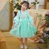 Qiz Hanfu qadimiy kostyum bolalar Xitoy uslubi kichkina qiz kiyimi Tang liboslari malika yubka milliy kostyum bolalar