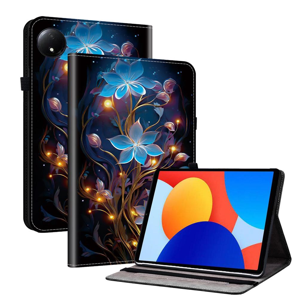 Чехол из искусственной кожи для планшета Xiaomi Redmi Pad SE 8.7 - 11 стилей! Прочный, с 2 слотами для подставки, держателем для карандашей и слотами для карточек, гибкая задняя крышка из ТПУ