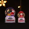 Christmas Snow Globe with Colorful Lighting Lovely Shape Desktop Decor Santa Claus Snowman Glass Ball Ornament Children Gift
