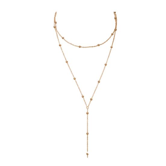 Женское колье-лариат, женское Y-образное колье с подвеской, колье из бисерной цепочки, гипоаллергенное ювелирное изделие, подарок для нее