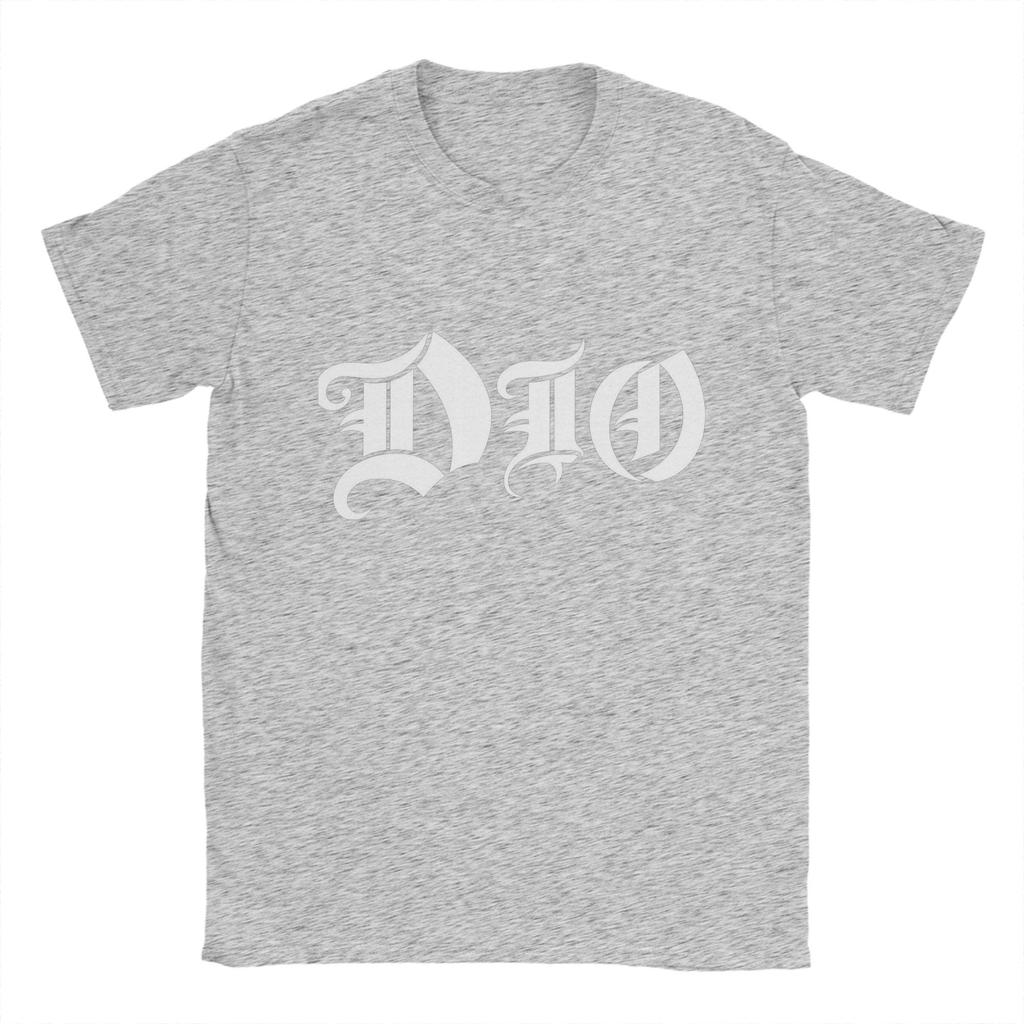 DIO Рок-группа Футболка Лето Популярные футболки Мужские 100% хлопок Круглый вырез Оверсайз Футболки Короткий рукав Уличная одежда Топы