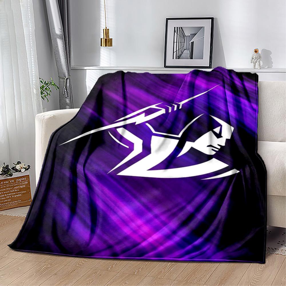 Melbourne Storm Team Logo blankets Suitable for sofas, travel, living rooms also a good gift for friends and family Suitable for all seasons.