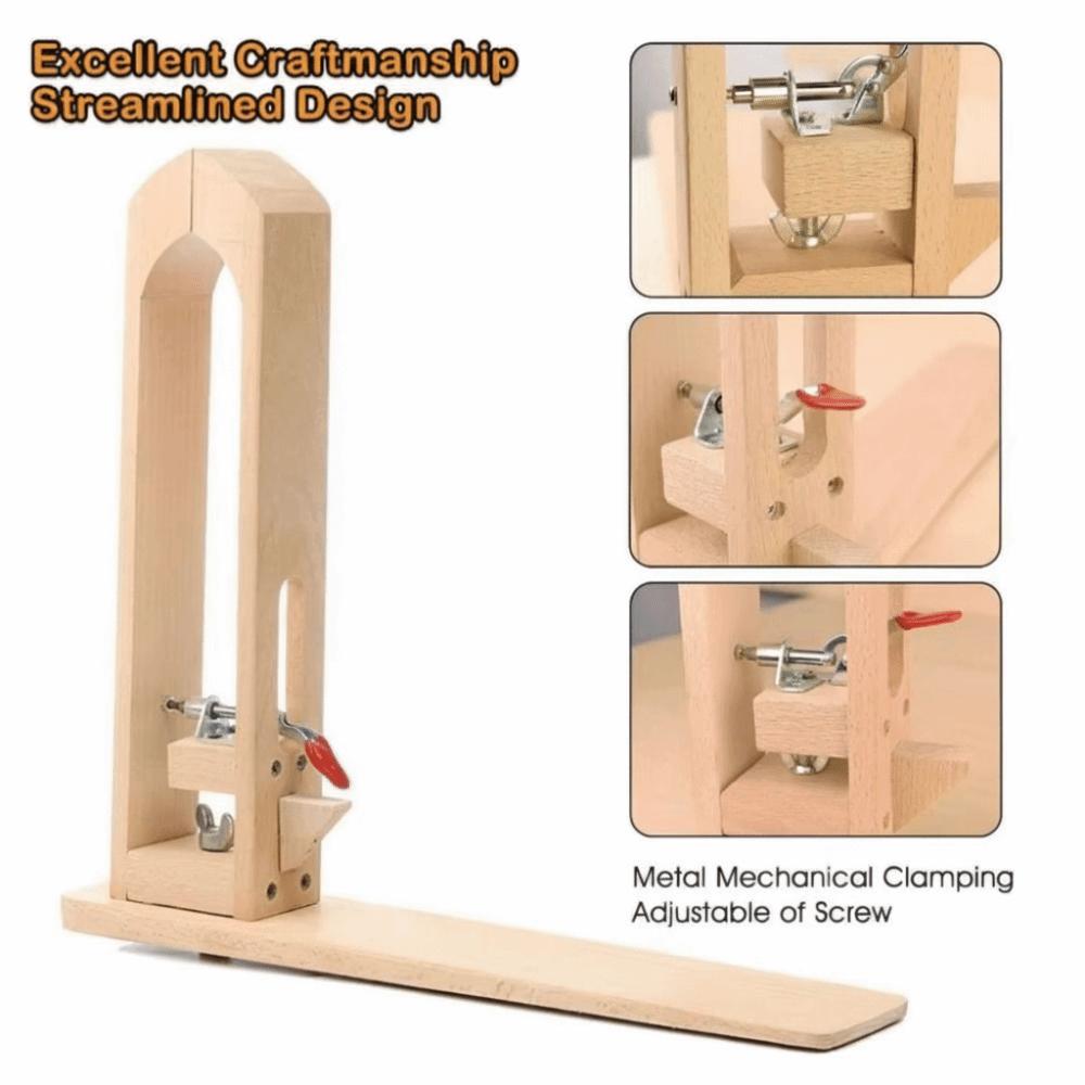 Adjustable Foldable Wooden Clamp Wood Extended Base Plate Leather Tool Wood Sewing Clip Solid Hand Stitching