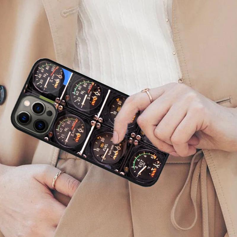 Flight Instruments Cockpit Magnetic Phone Case For APPLE iPhone 17 Air 16 14 13 12 Pro Max 15 Plus Wireless With MagSafe Cover
