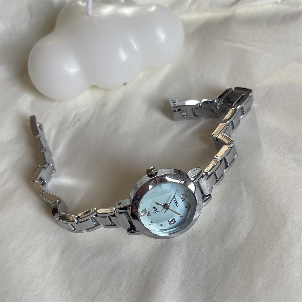 Роскошные часы с маленьким циферблатом для женщин, серебристого цвета, браслет из нержавеющей стали, кварцевые наручные часы, женские часы для платья, подарок, Relogio Feminino