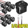 Круглый/Квадратный Тумблер ВКЛ/ВЫКЛ SPST 2-контактный с проводами DC12V-24V Электрический переключатель для Автомобилей, Лодок, Домов на Колесах