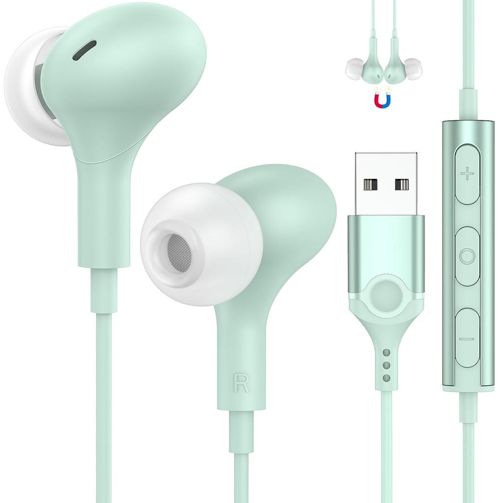 USB-наушники с проводными наушниками для ПК USB Catalytic Длина Магнитный Звонок Тяжелый Для терминалов на Для Онлайн Кровать Громкость Звук HIFI Повредит Вашу Хранилище