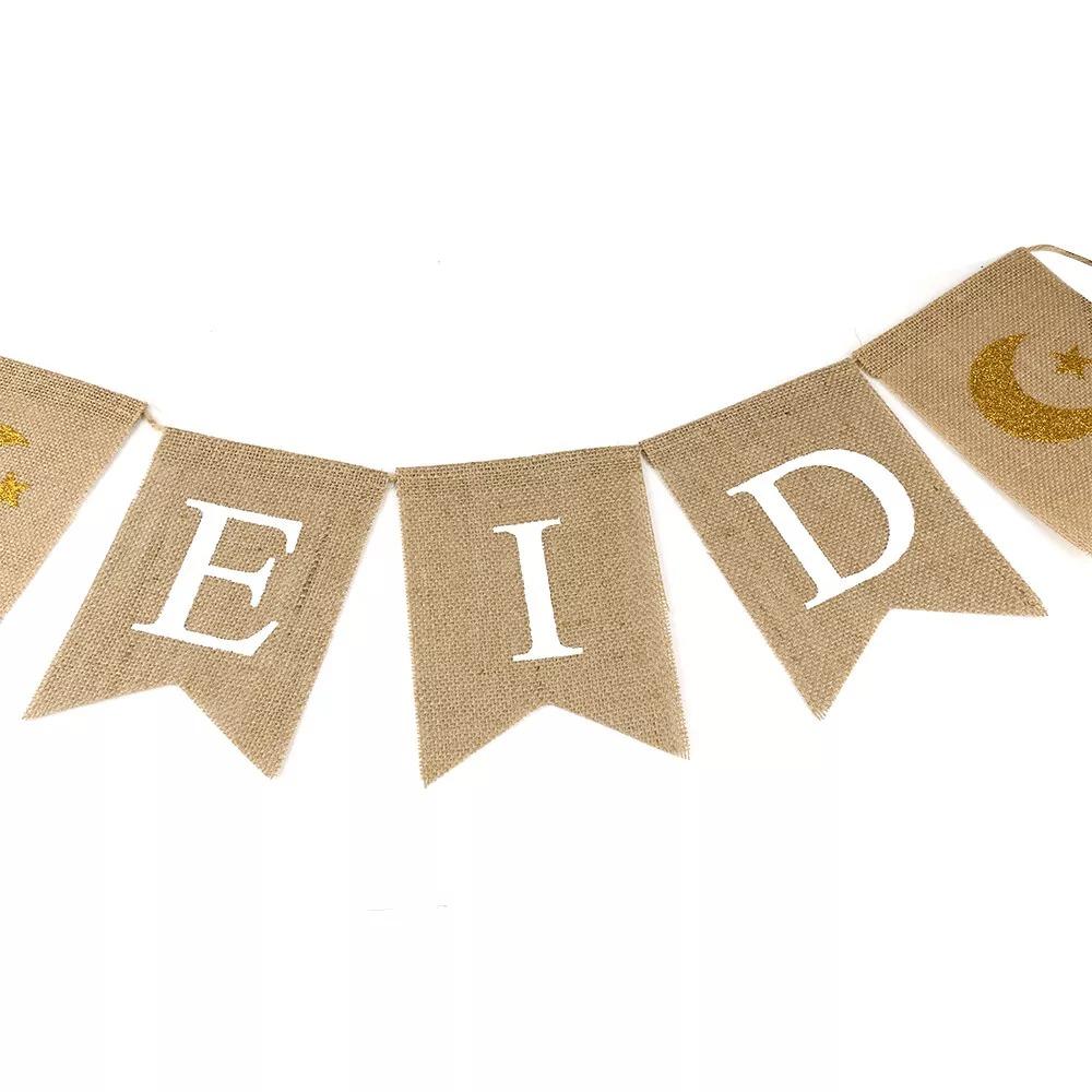 1 шт. Рамадан Карим Ид Мубарак Баннер Флажки Украшение Мусульманский Исламский Домашний Декор