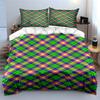 Bright multicolored argyle pattern. Bedding sets Duvet cover sets Duvet covers Pillowcases(1 * Duvet Cover 2 * Pillowcases without duvet insert)