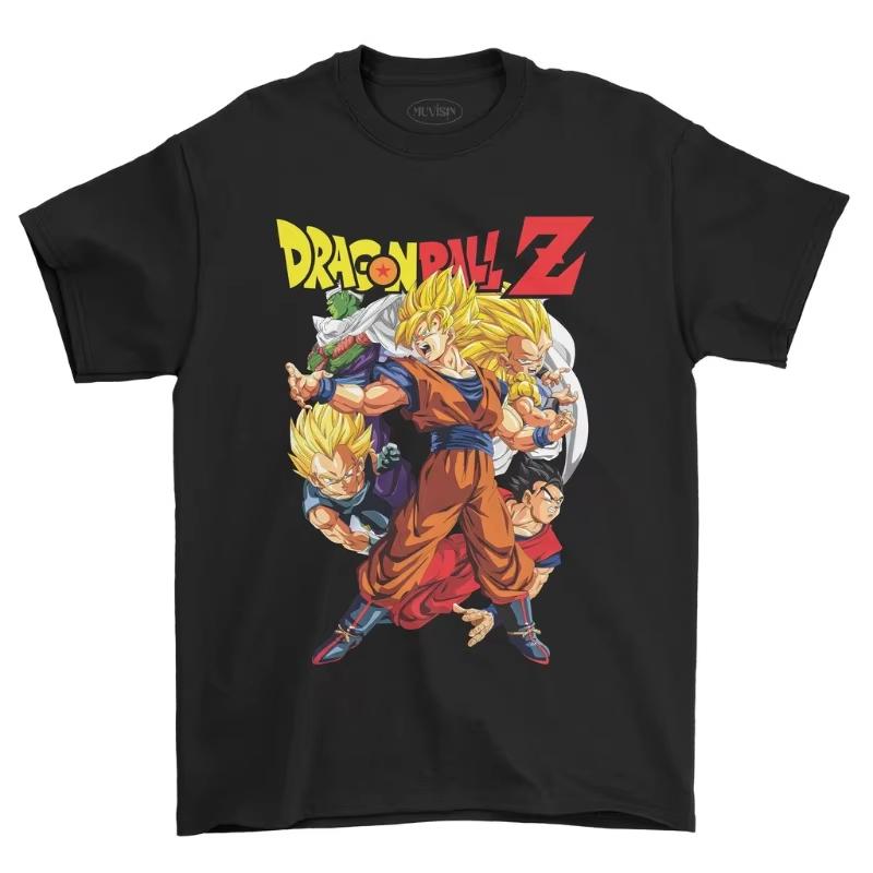 Japanese Animation Dragon Ball Z Printed Short Sleeve Tshirt Unisexs and Womens Tshirt Unisexs Top Sports Tshirt Harajuku Y2K Te