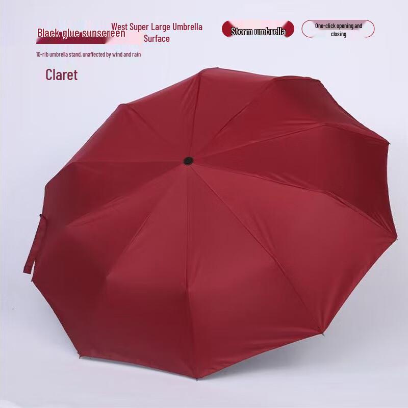 OIMG 10-Rib Automatic UV Protection Travel Umbrella