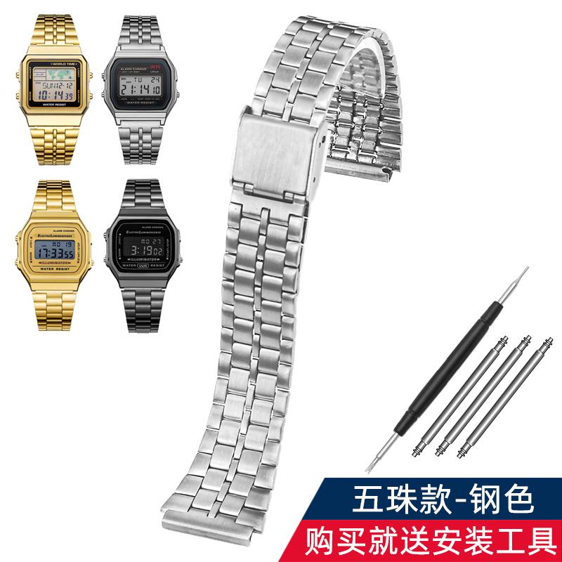 Ремешок для часов AE-1200 Для Casio AE1200 AE1300 A159 A158 A168 F91 Ретро Маленький Квадратный Нержавеющая Сталь Ремешок для Часов 18мм Мужской Браслет