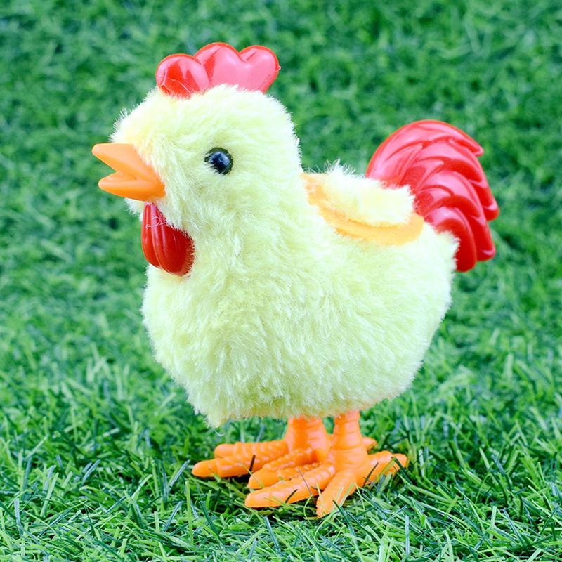 1 шт. Милая плюшевая заводная курица Детская игрушка Заводные прыгающие ходячие цыплята Игрушки