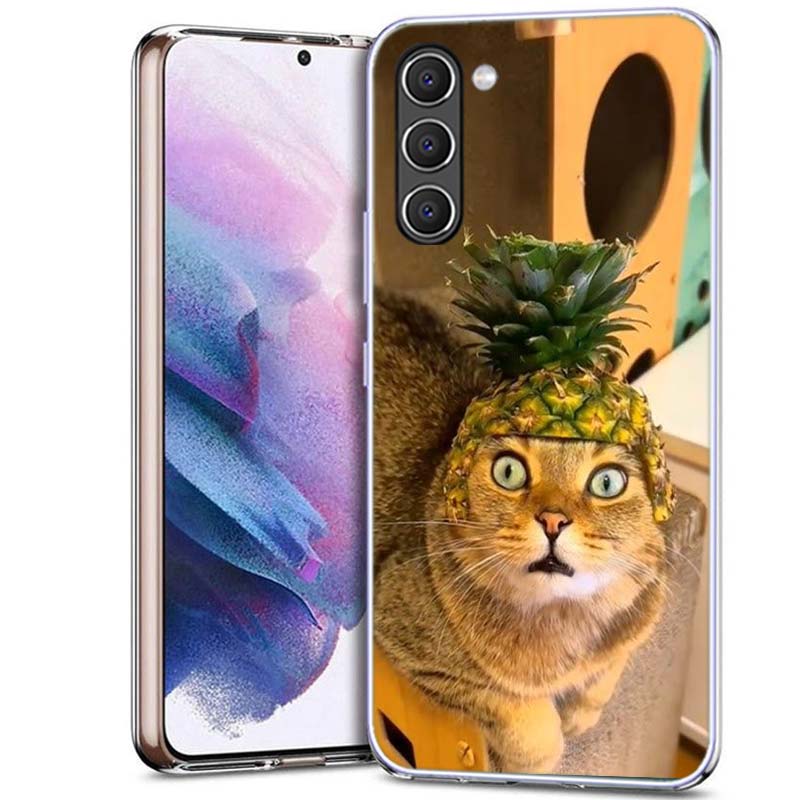 Забавный чехол для телефона с мемами про кошек для Samsung A54 A14 A24 A34 A17 A37 A57 A55 A35 A25 A15 A13 A23 A33 A53 A07 A05S A04S A03 A73 Gal