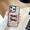Кожаный бант для чехла мобильного телефона Apple 17promax для iPhone16 Высококачественный 15 Простой 13 Противоударный 14