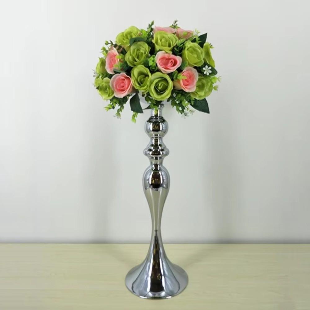32/38/50cm Candlelight Plated Finish Flower Vase Base Elegant Candle Holder Home Wedding Decor
