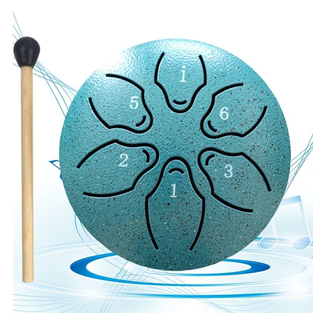 3-дюймовый мини ручной пан барабан 6-тональный медитативный барабан стальной язычковый барабан набор начинающий