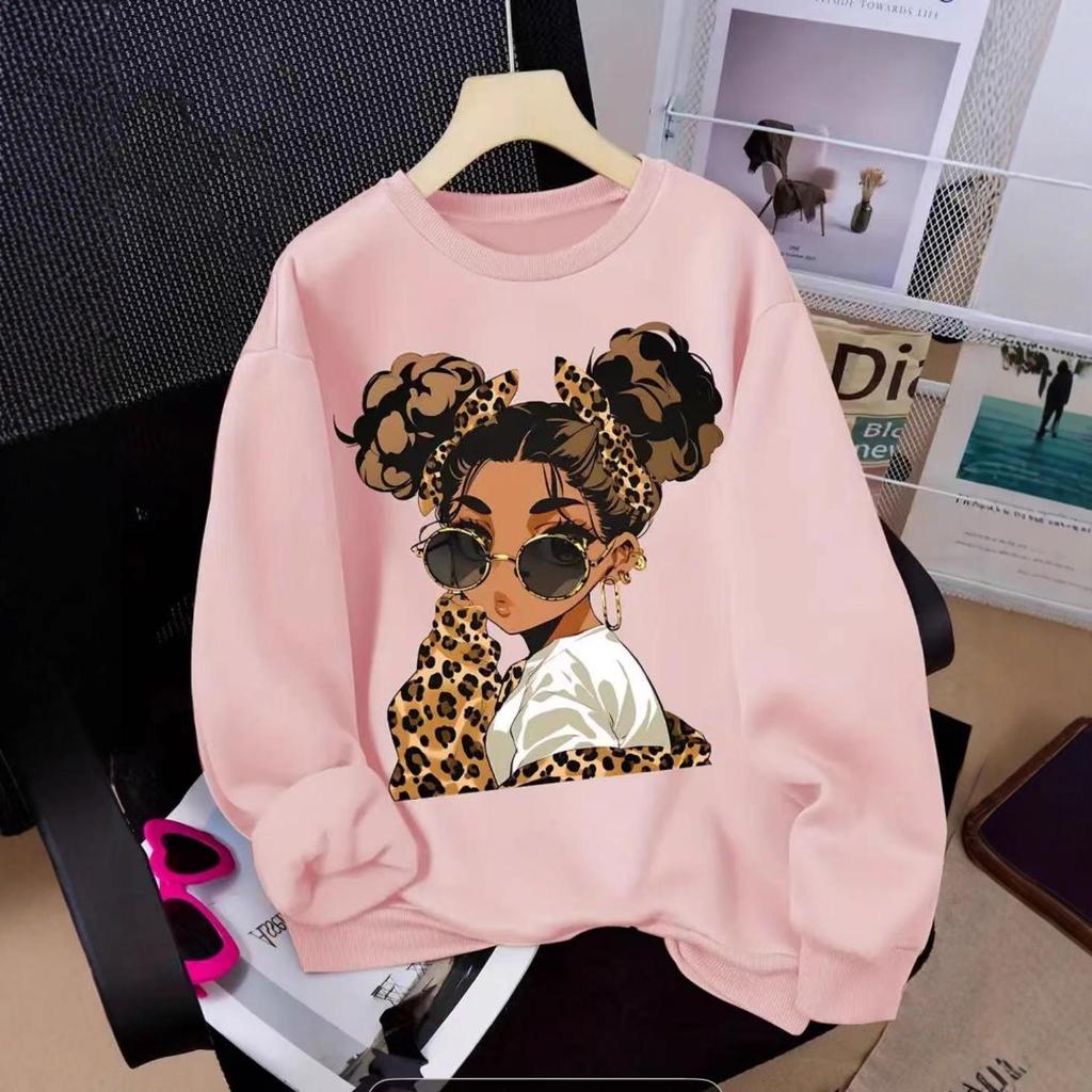 Женская повседневная толстовка с принтом в стиле американского ретро, солнцезащитные очки