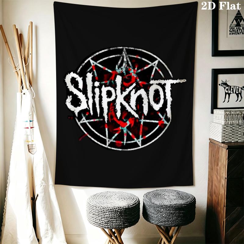 slipknot Wall Tapestry Aesthetic Wall Hanging Printed Fabric Blanket Decorative Tapestries for Bedroom Living Room Home Decor