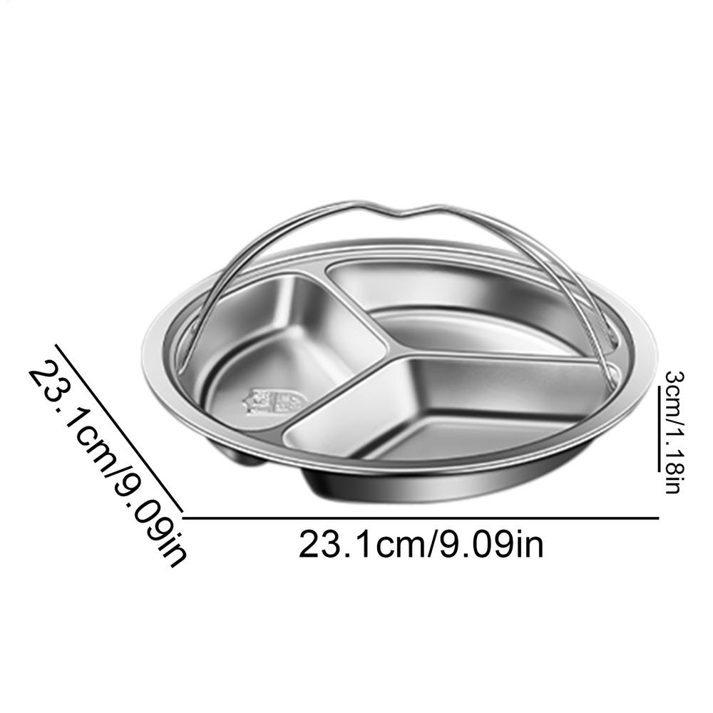 Разделенный поддон для пароварки, Секционированный поддон для приготовления на пару, Эргономичная ручка, Защита от ожогов, Кастрюля-пароварка для эффективного и безопасного приготовления