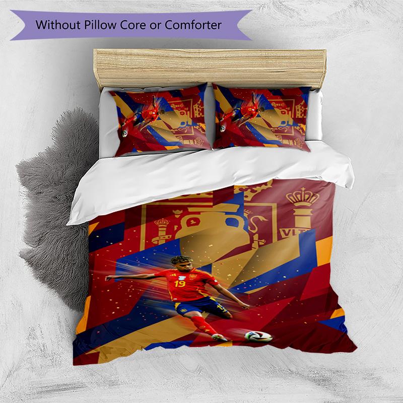 Yamal Printed 3PCS Bedding Set Breathable Duvet Cover with Pillowcases Decorative Bed Linen for Bedroom Home