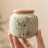 Bamboo Design Ceramic Tea Caddy