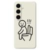 For Samsung Galaxy S25+ Case Stickman Toilet Pattern Printing Straight Edge TPU Phone Back Cover