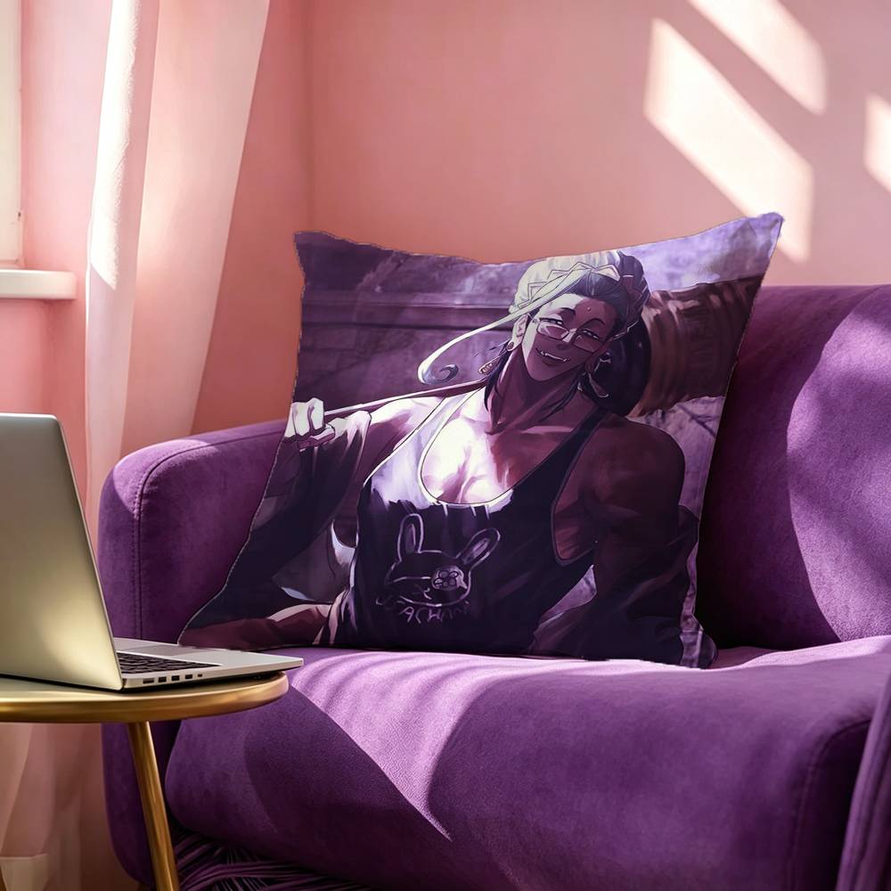 RRecord of Ragnarok Buddha Square DoubleSided printed Pillow Case Bedroom Bedside Pillow Sofa Cushion Cover