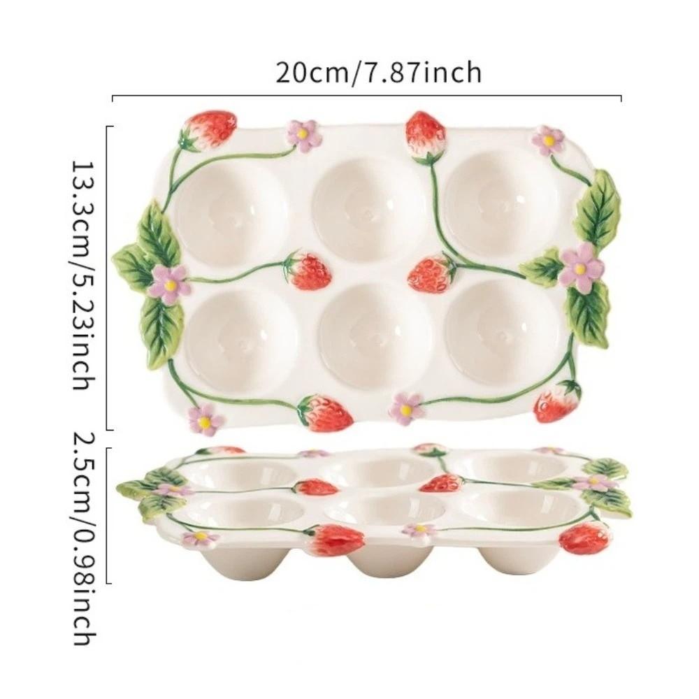 6 Slot Kitchen Seasoning Dish Stackable Egg Storage Tray Egg Storage Box  Refrigerator