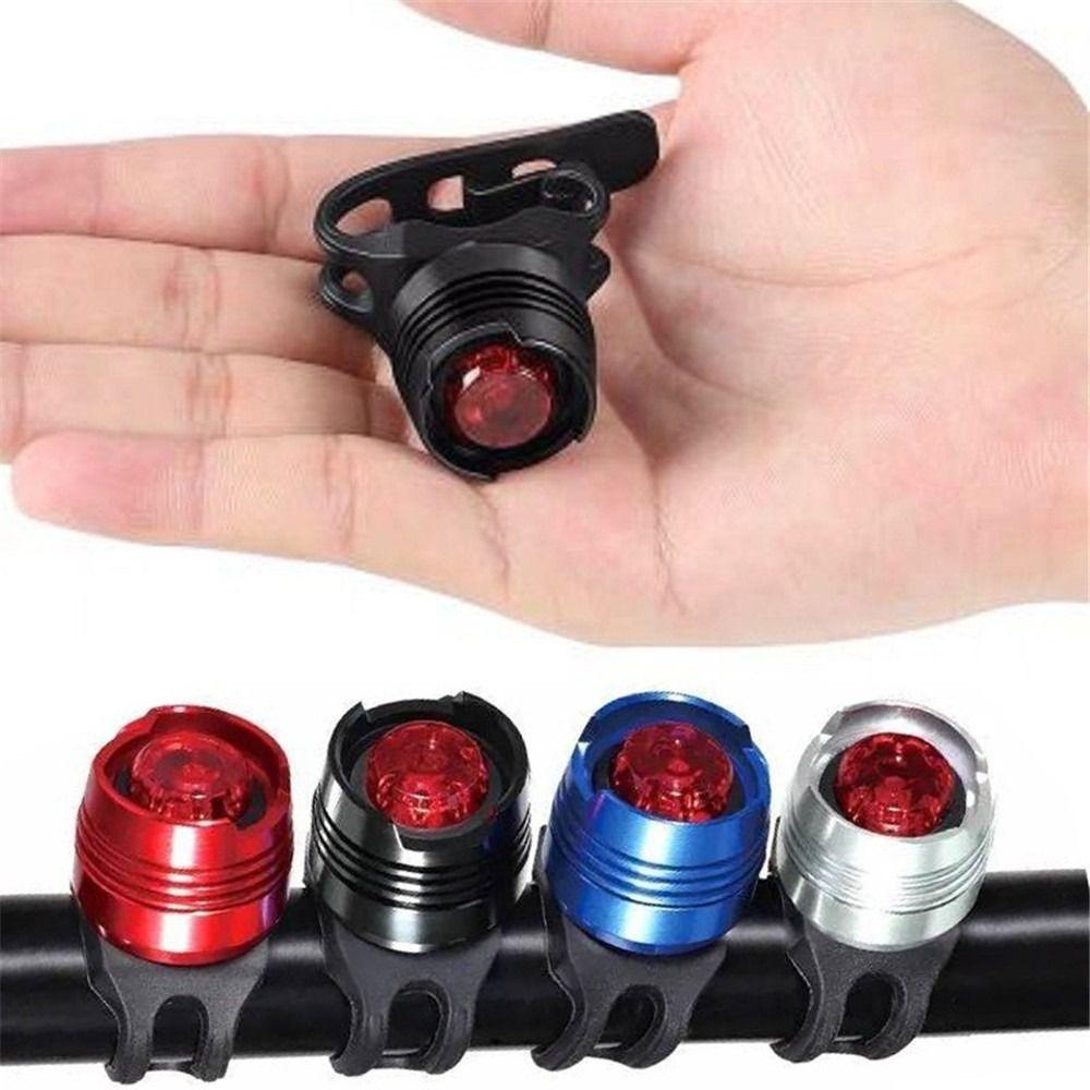 Rear Bike Tail Light Mini Strap-On LED Micro Bicycle Lights Bright Red LED Waterproof