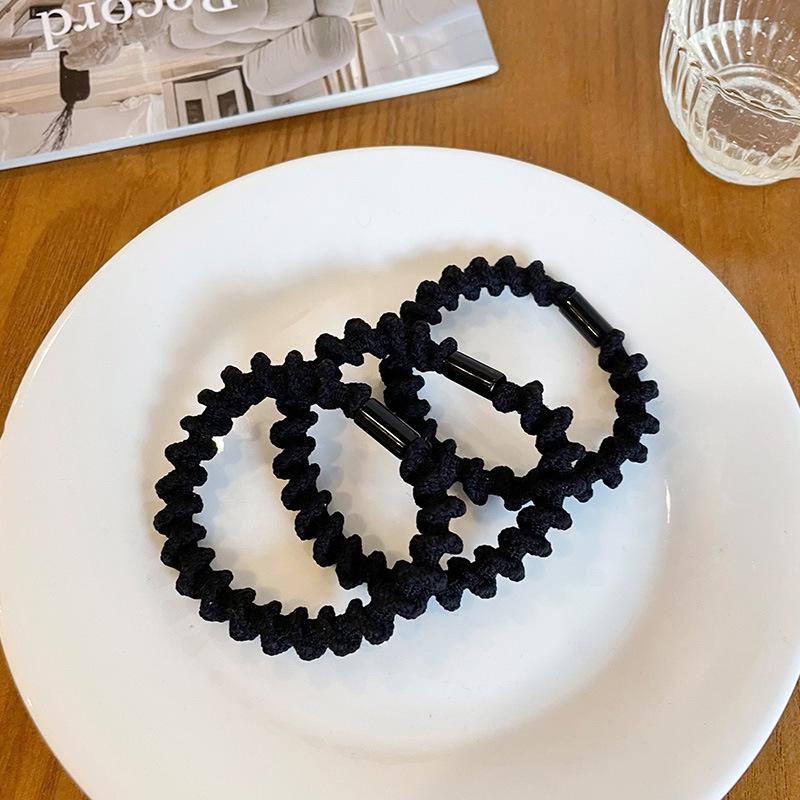 Прочная высокоэластичная веревка для волос для женщин: Простая резинка для волос с ниткой для осени и зимы, идеально подходит для высоких хвостов.