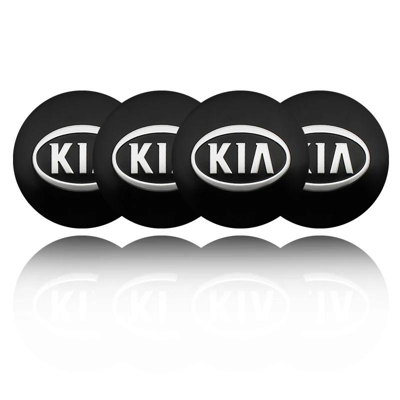 QZGF3 4pcs 3D 56mm Car emblem Wheel hub Center Cap Badge covers sticker Decals Styling accessories For KIA EV6 Sorento Niro Stinger