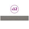 Wall Mounted Headboard Panels 12 Pcs Light Grey 90 X 15 Cm Fabric