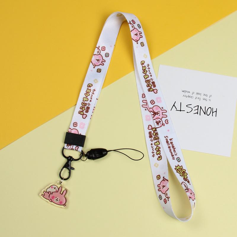 Cartoon Mobile Phone Lanyard, Cute Pendant, Wide And Flat Braided Belt, Lanyard, Key, Badge, Card Cover, Neck Lanyard.