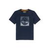 Large Logo Casual Breathable Short Sleeve T-Shirt Men T-Shirts Deep-Sapphire-Blue A61XY-433