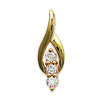 [F1330] - Gold Plated Pendant 'Câlin' Golden White - 20x7 Mm