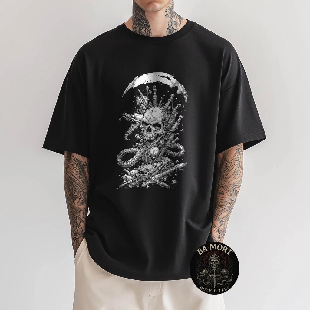Футболка с черепом в стиле Death Metal Punk