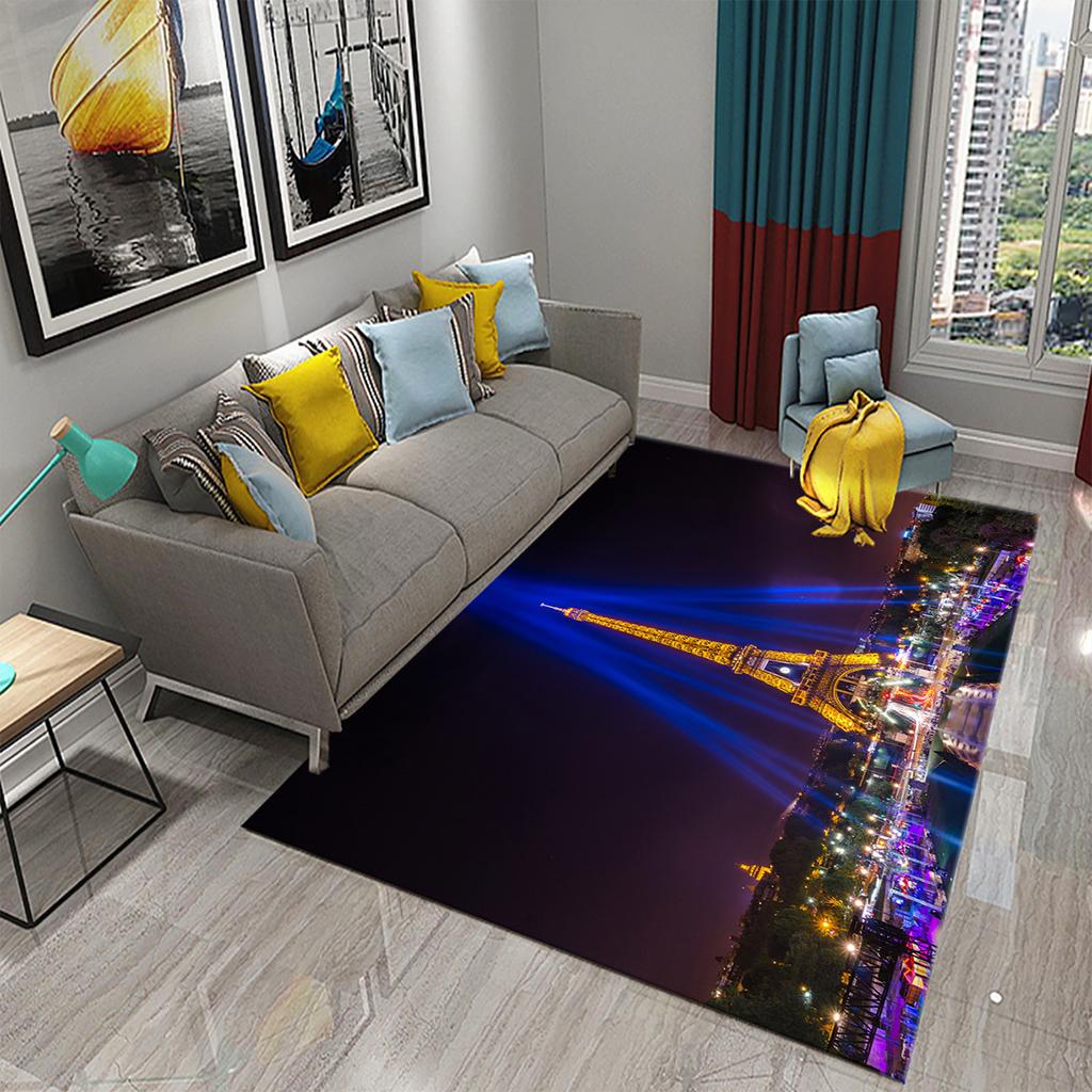 3D Романтические ковры с Эйфелевой башней для гостиной, спальни, ванной комнаты, прихожей, противоскользящий коврик, декор, кухонный коврик, придверный коврик