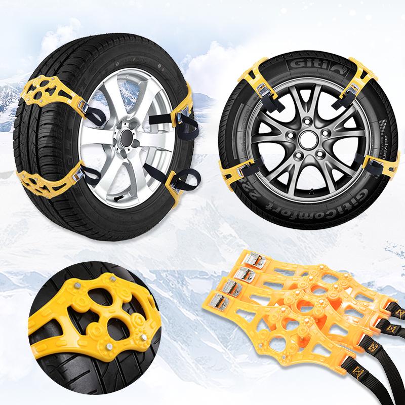 4pcs Universal Car Winter Tire Wheels Snow Chains Snow Tire Anti-skid Chains Wheel Tyre Cable Belt Winter