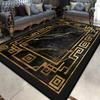 Light Luxury Black Gold Carpets for Living Room Non-slip kitchen floor carpet Modern Large Area Rugs Lounge Rug Washable Mat