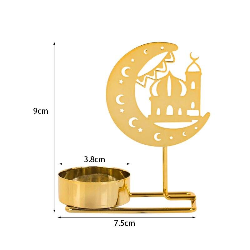 Ид Мубарак подсвечник металлический Рамадан украшение дома 2024 украшение для комнаты обеденный стол Карим ислам мусульманские товары для вечеринок подарок